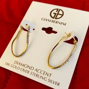 Accent twist hoop earrings | Giani Bernini